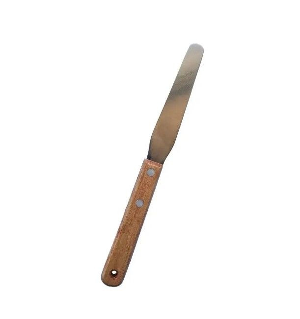 ИГРОbeauty Шпатель для депиляции металлический с деревянной ручкой универсальный.  #1