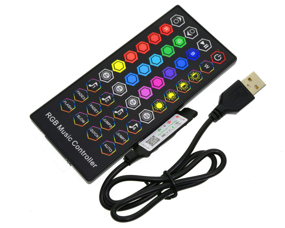 Контроллер RGB музыкальный с пультом Music Bluetooth Controller DLED c USB 5V для светодиодной ленты #1