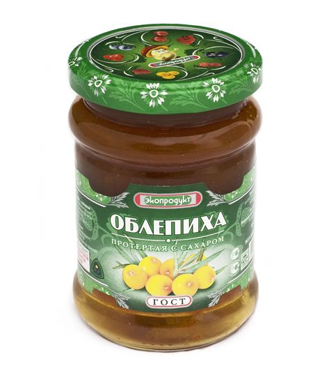 Облепиха с сахаром "Экопродукт" 320гр 1шт #1