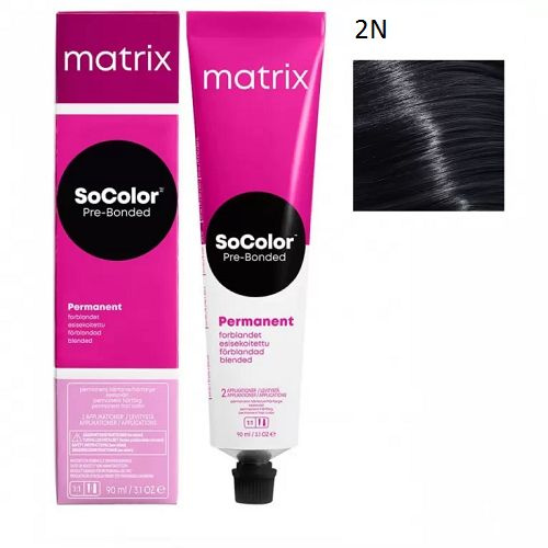 Крем краска MATRIX SoColor Pre-Bonded 2N, 90 мл #1