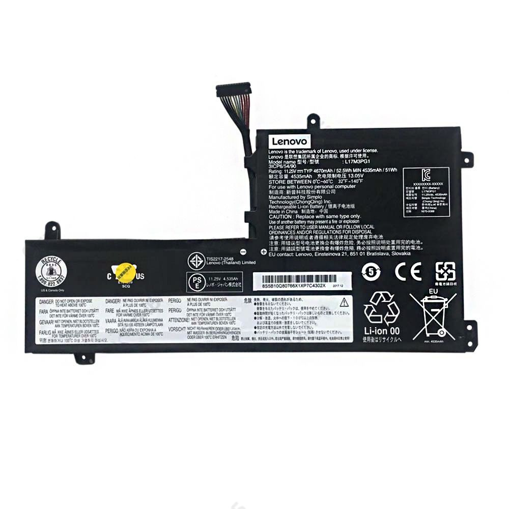 Lenovo Аккумулятор для ноутбука Lenovo 4670 мАч, (L17M3PG1, 5B10W67238, L17L3PG1, 5B10Q82428, L17M3PG3, #1