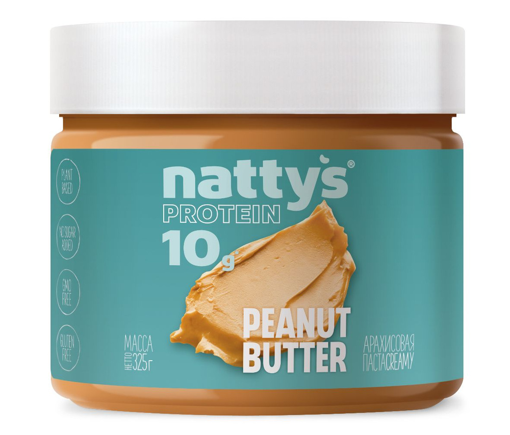Арахисовая паста с протеином и мёдом Nattys PB PRO, 325 г #1