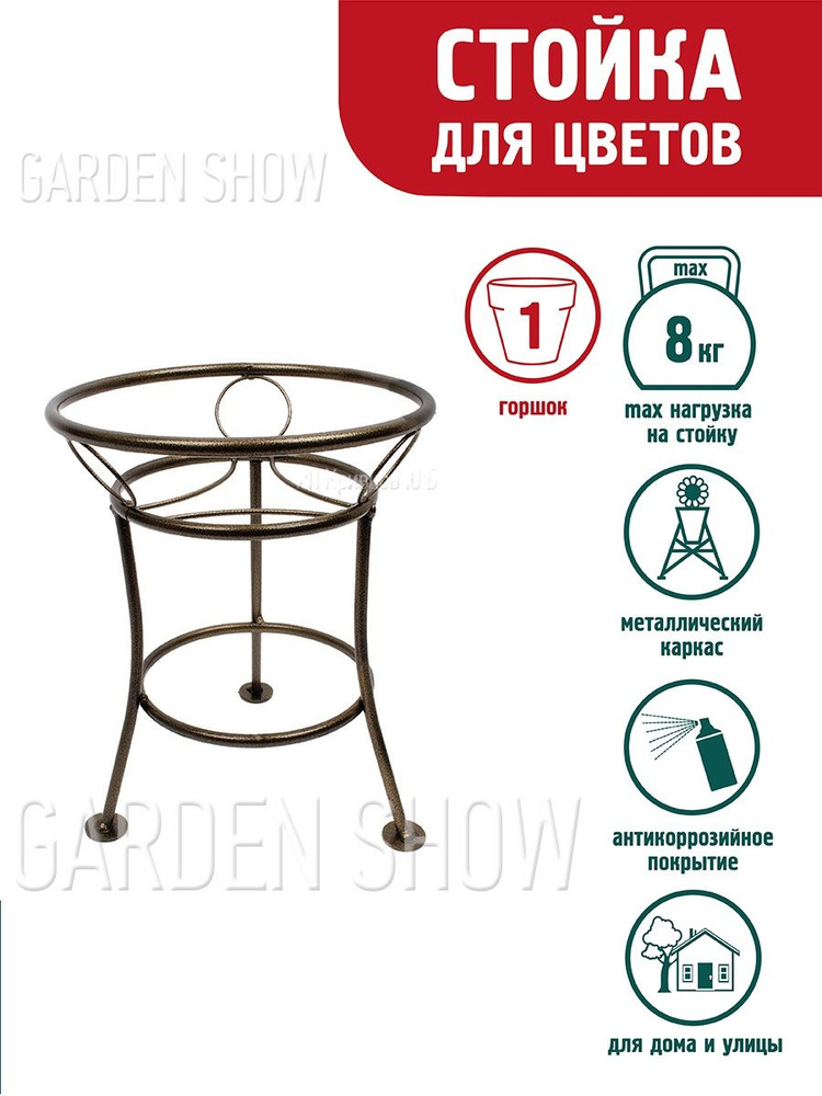 GARDEN SHOW/ Подставка для цветов растений под кашпо Пион #1