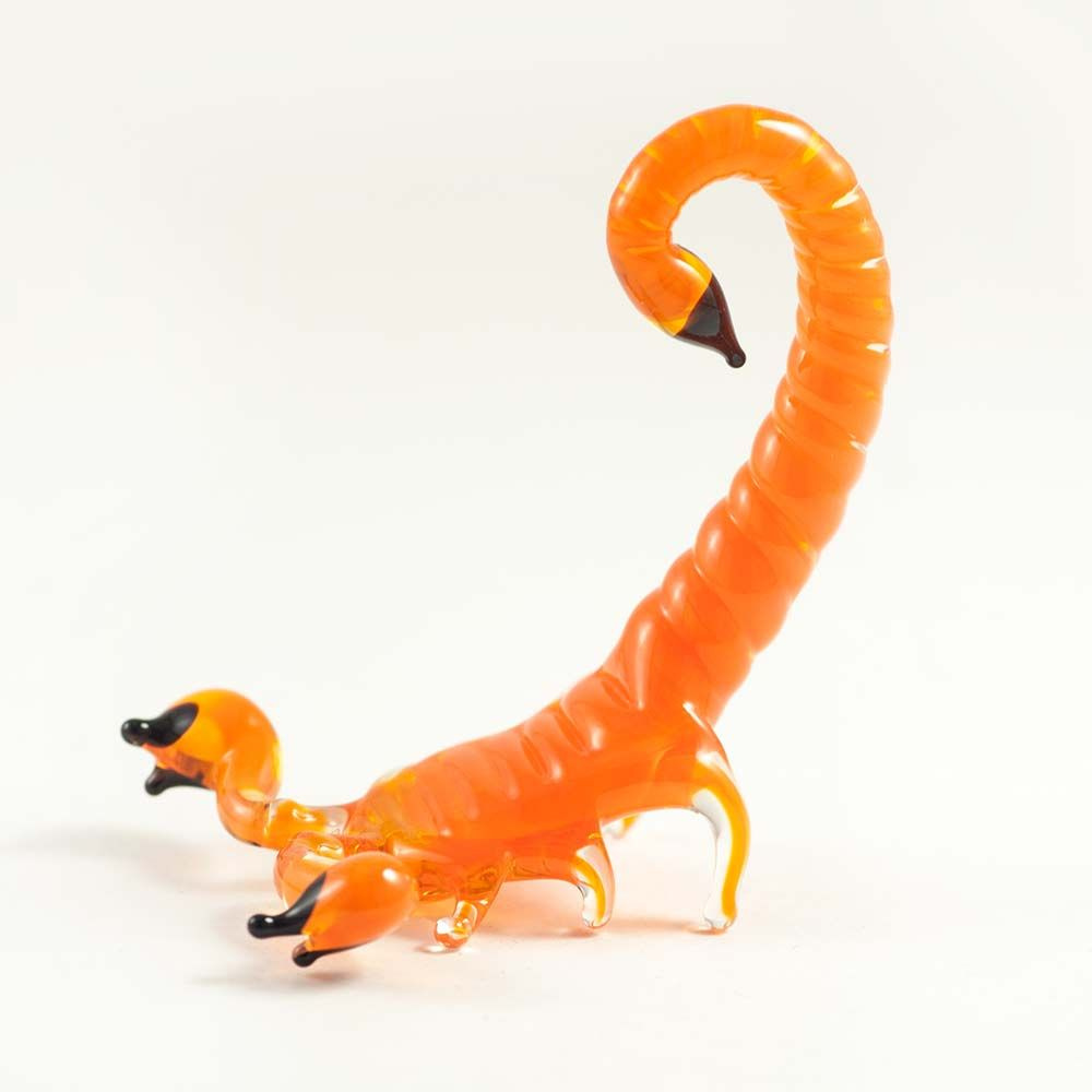 Стеклянная фигурка Скорпион оранжевый #1