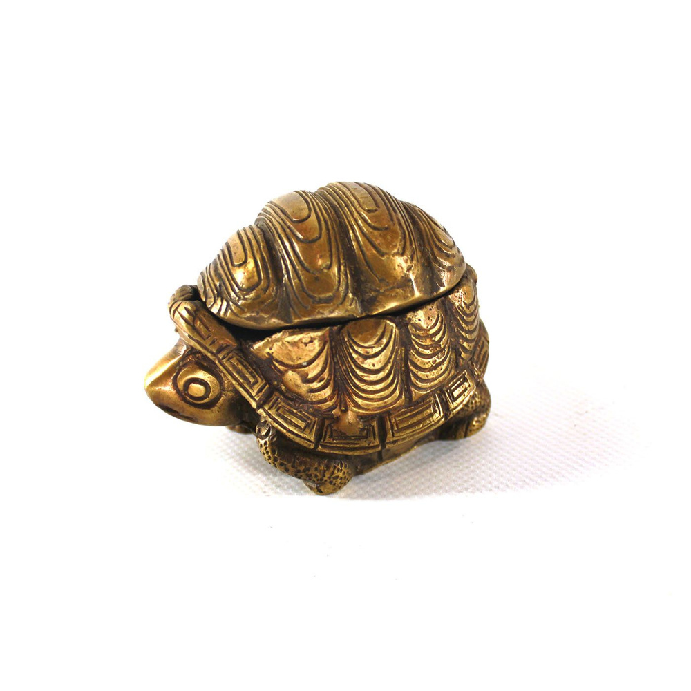 Шкатулка фигурка (статуэтка) Черепаха из бронзы #1