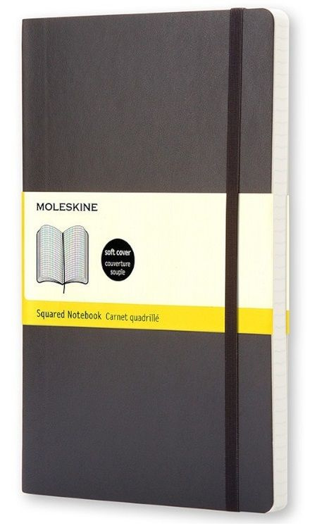 Блокнот в клетку Moleskine CLASSIC SOFT 13х21см QP617 192стр. мягкая обложка, черный  #1