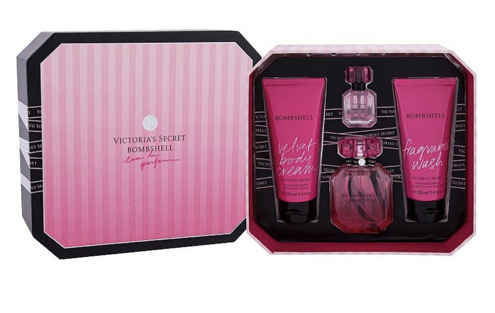 VICTORIA'S SECRET BOMBSHELL парфюм p WOMAN 100ml + 7.5ml + 200ml sh/g + 250ml b/l + 120ml #1