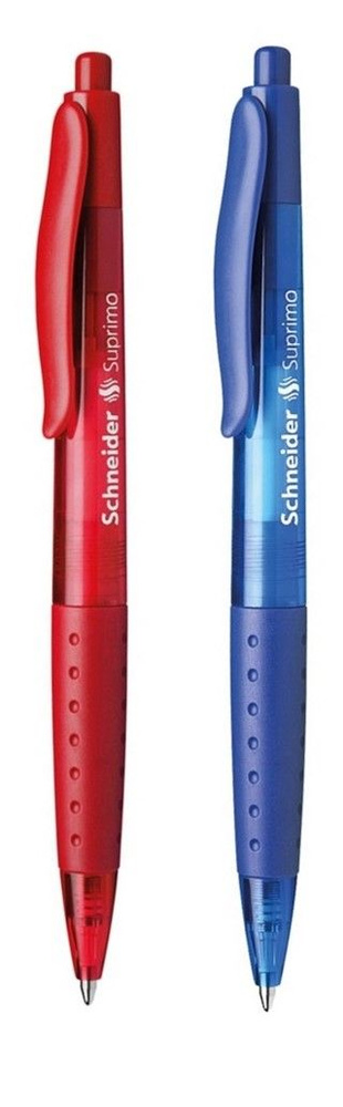 Ручка шариковая автоматическая, 2 шт, Schneider Suprimo, красная и синяя  #1