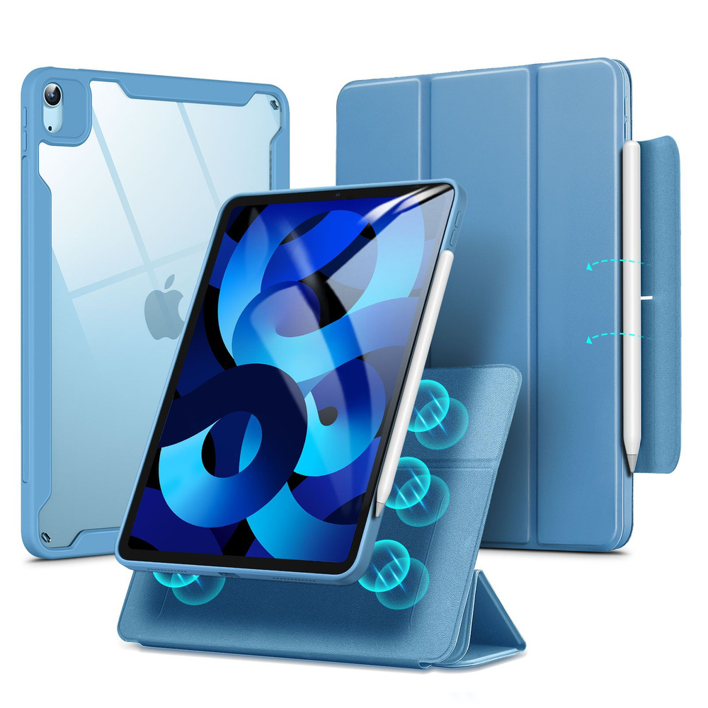 Чехол книжка ESR Rebound Hybrid Case 360 для iPad Air 4 (2020) / Air 5 (2022) - Marine Blue, светло-синий #1