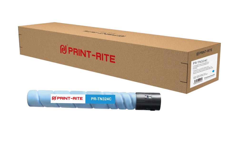 Print-Rite PR-TN324C картридж лазерный (Konica Minolta TN-324C - A8DA450) голубой 26000 стр  #1