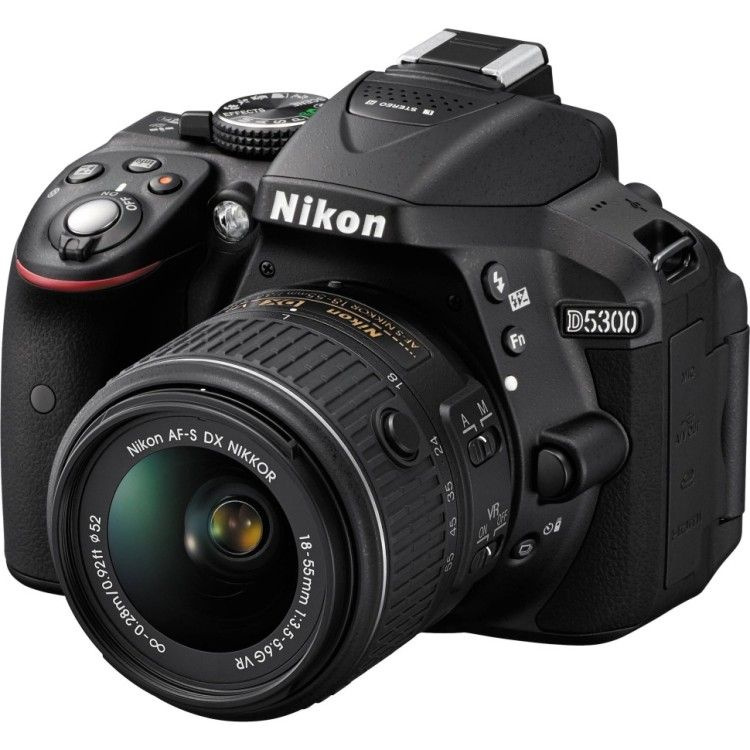 Фотоаппарат Nikon D5300 Kit AF-P 18-55mm f/3.5-5.6 VR, черный #1