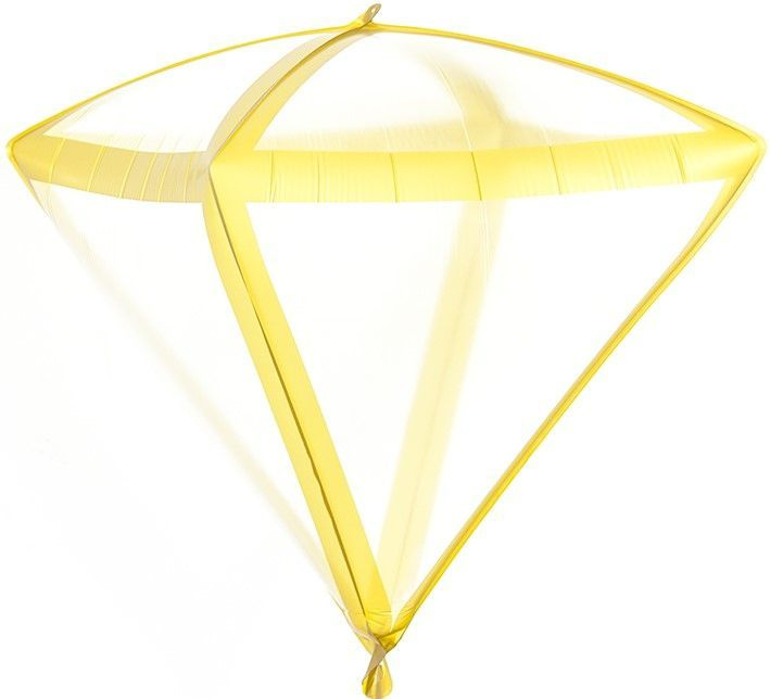 Воздушные шарики 3D (20''/51 см) Алмаз, Золотые грани, Прозрачный, 1 шт. для украшения праздника  #1