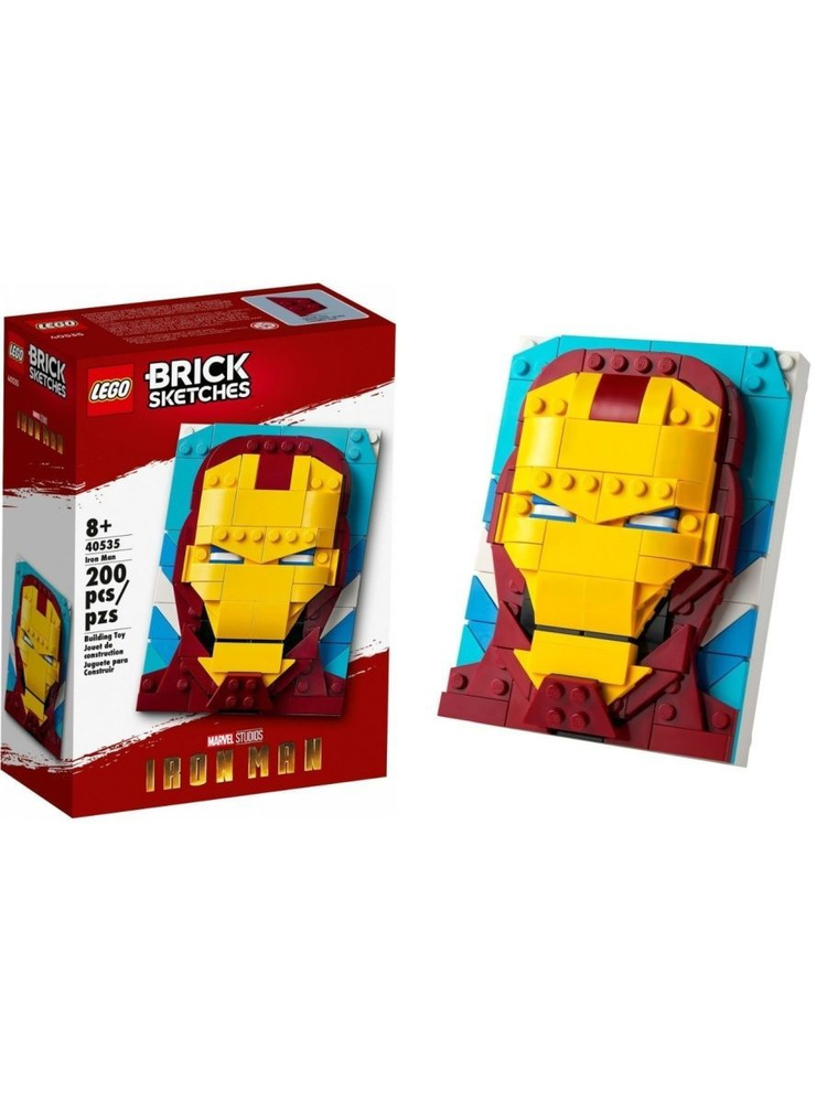 40535 Конструктор LEGO Marvel Brick Sketches Iron Man Железный человек 200 деталей  #1