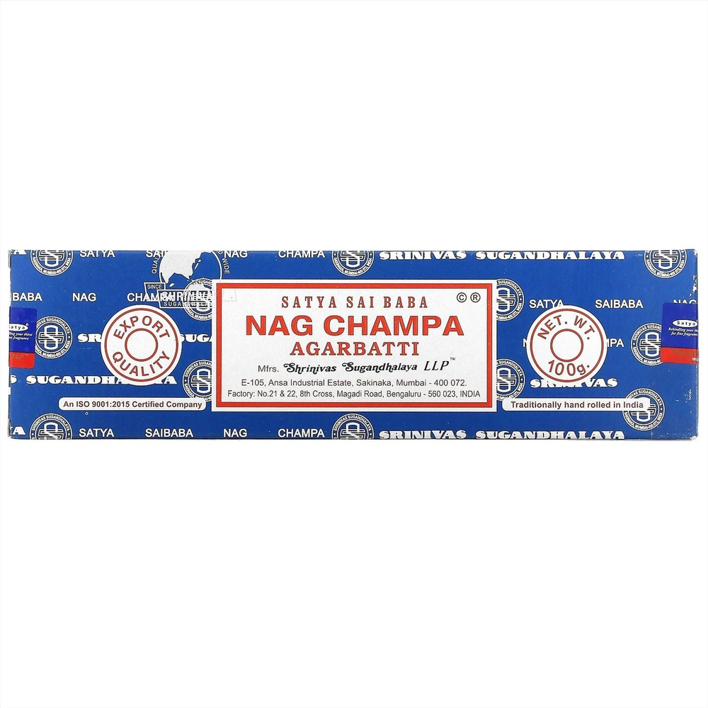 Satya Наг Чампа - 100 гр, ароматические благовония, палочки, Nag Champa - Сатия, Сатья  #1