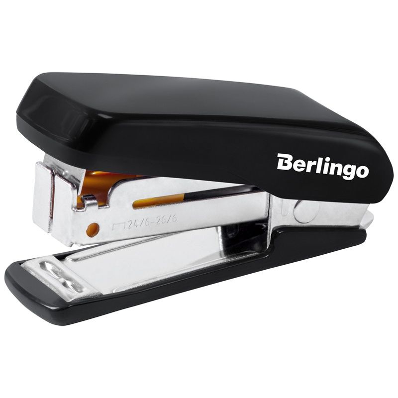 Мини-степлер Berlingo №24 6, 26 6 "Comfort" до 20 листов, пластиковый корпус, черный DSn_20161  #1