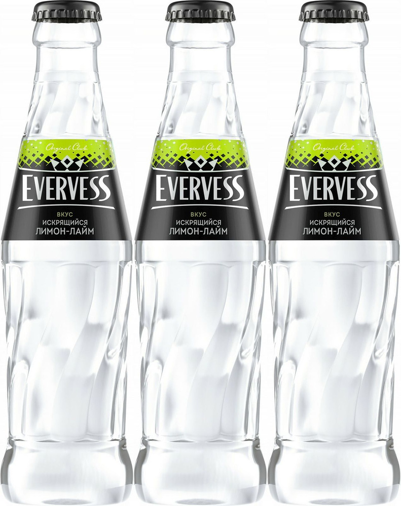 Газированный напиток Evervess лимон-лайм сильногазированный 0,25 л, комплект: 3 упаковки по 0.25 мл  #1