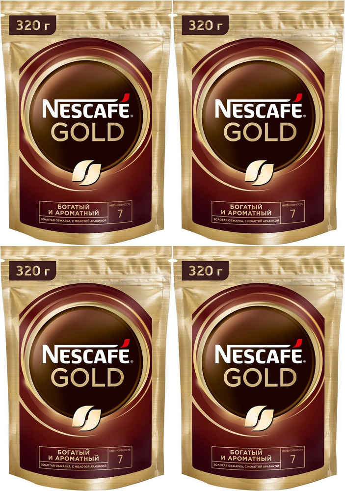 Кофе Nescafe Gold растворимый сублимированный с добавлением натурального жареного молотого, комплект: #1
