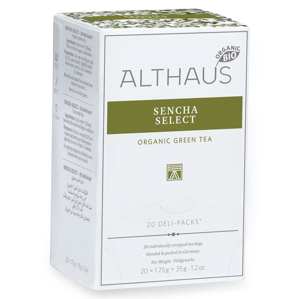 Чай зелёный Althaus Sencha Select, в пакетиках 20х1,75г. #1