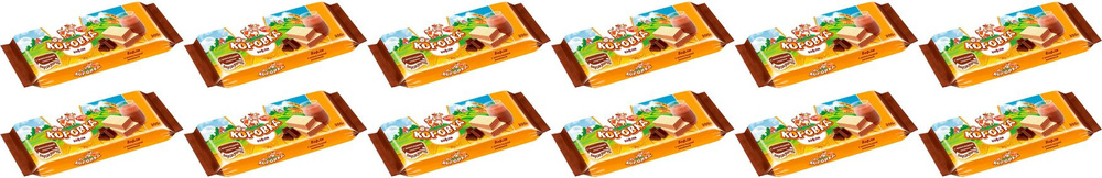 Вафли Коровка с шоколадной начинкой, комплект: 12 упаковок по 300 г  #1