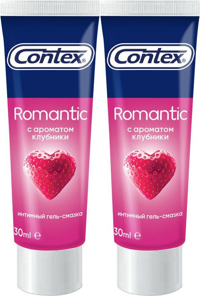 Гель-смазка Contex Romantic с ароматом клубники, комплект: 2 упаковки по 30 мл  #1