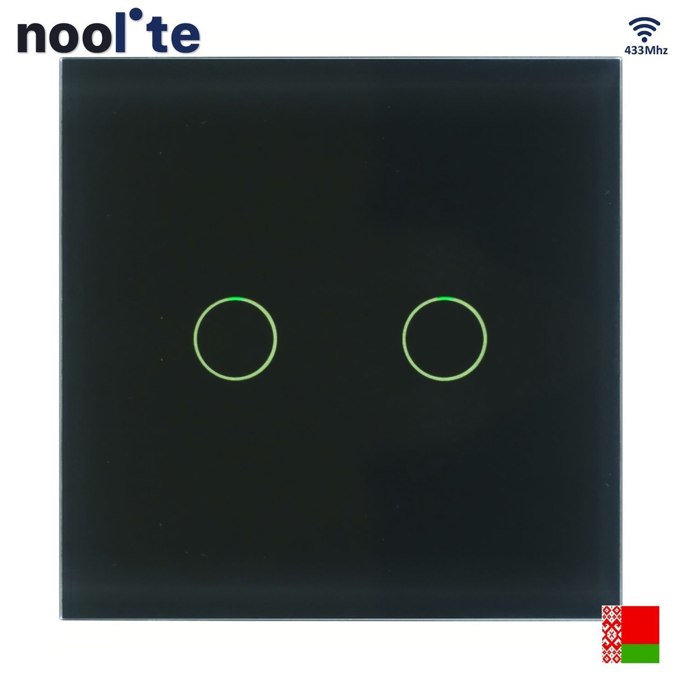 Пульт настенный nooLite сенсорный PG-211 черный стекло #1