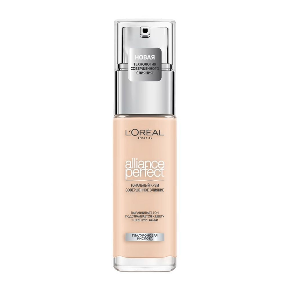 L'Oreal Paris Тональный крем ALLIANCE PERFECT СОВЕРШЕННОЕ СЛИЯНИЕ обогащенный гиалуроновой кислотой, #1