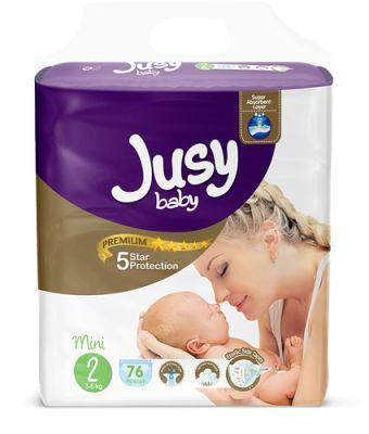 Подгузники детские Jusy baby Mini 2 (3-6 кг) 76 штук #1