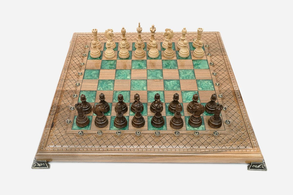 Шахматы из бука ручной работы- настольная игра #1