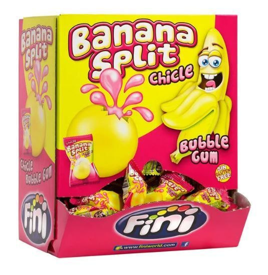 Жевательная резинка Fini Banana Split / Фини Банана Сплит, 200 шт * 5 гр, Испания  #1