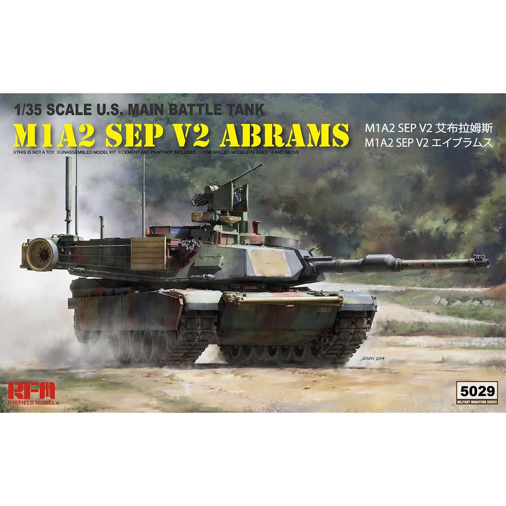 Сборная модель танка M1A2 SEP V2 ABRAMS, Rye Field Model, RM-5029 #1