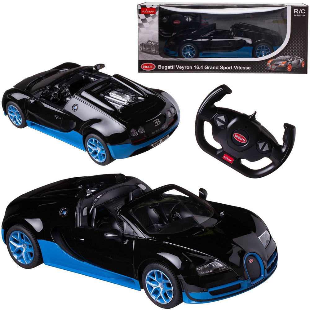 Машина р/у 1:14 Bugatti Grand Sport Vitesse (Special version) сине-черный цвет, 2.4G  #1