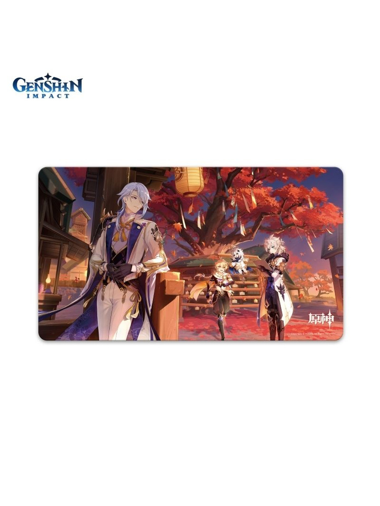 Коврик для мыши 40*70 см Genshin Impact Desk Mat Zephyr of the Violet Garden по мотивам игры Геншин Импакт #1