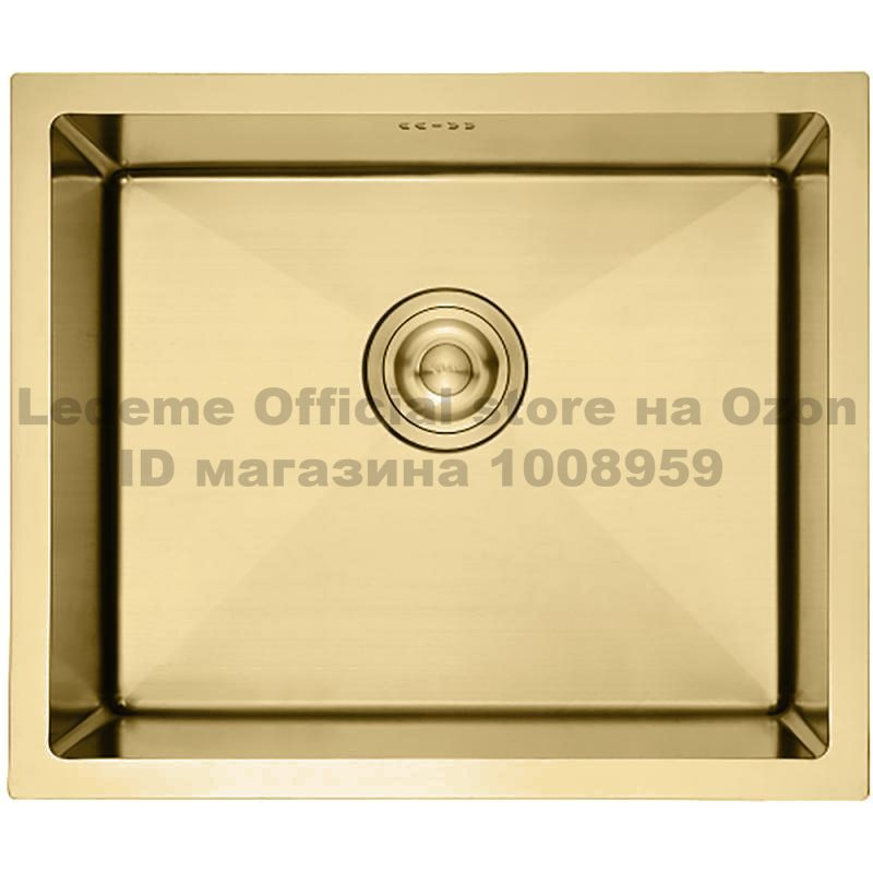 Мойка для кухни из нержавеющей стали с PVD покрытием Gerhans K35043G золото  #1