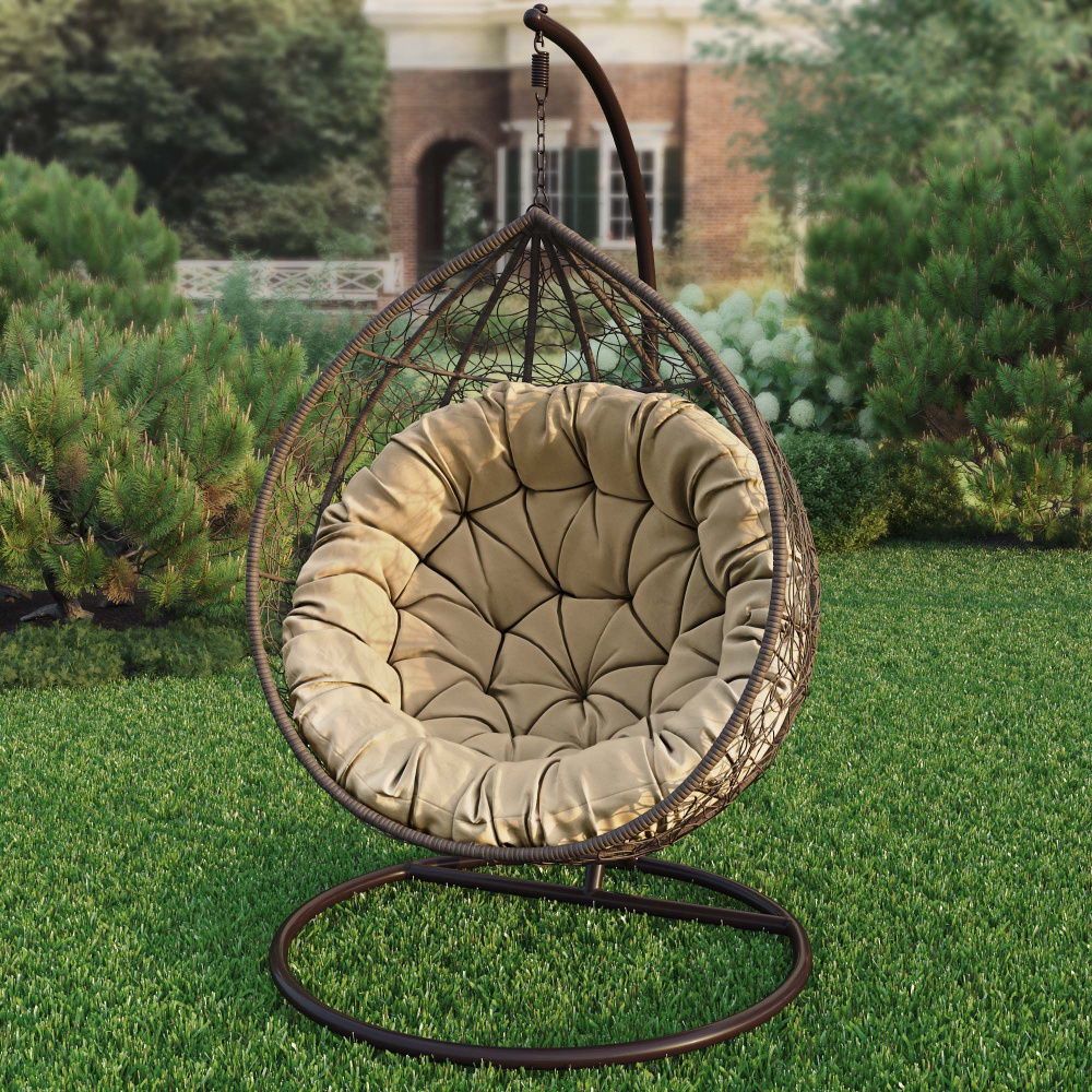 Подушка для садовых качелей, круглая напольная сидушка Вилли  #1