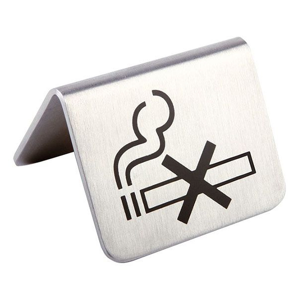 Табличка "Не курить", 2 шт., металл, 5х5х3,5 см, металлический, APS, 00572  #1