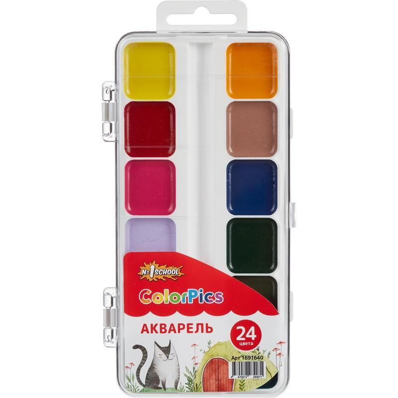 Краски акварельные №1 School ColorPics медовые 24 цвета #1