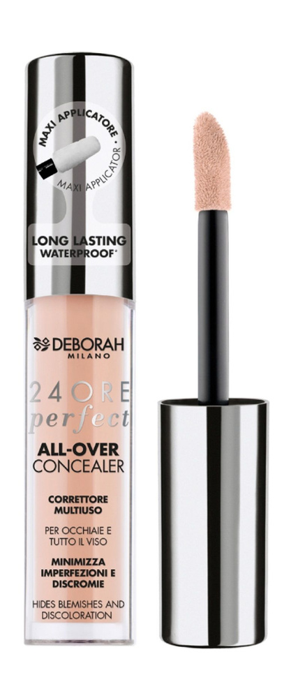 DEBORAH MILANO Корректор для лица жидкий 24 Оre Perfect All Over Concealer, 5,5 г, 01 Белоснежный  #1