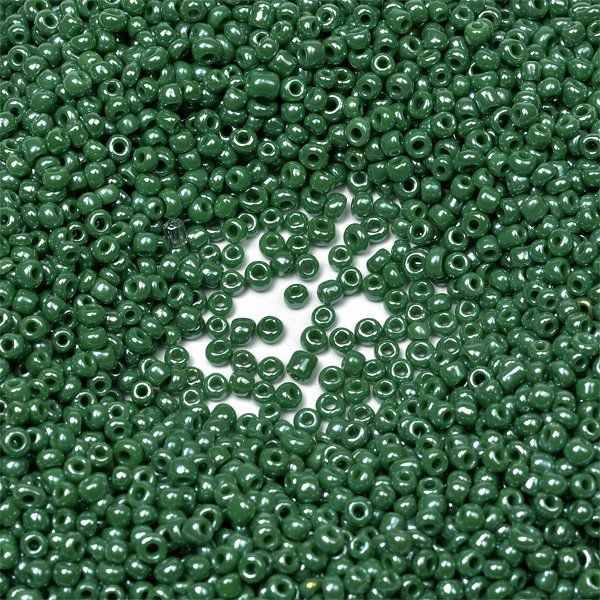 Бисер круглый IDEAL размер 12/0 цвет 127 зеленый глянцевый, упаковка 450 г (OL.10/0.127/450)  #1