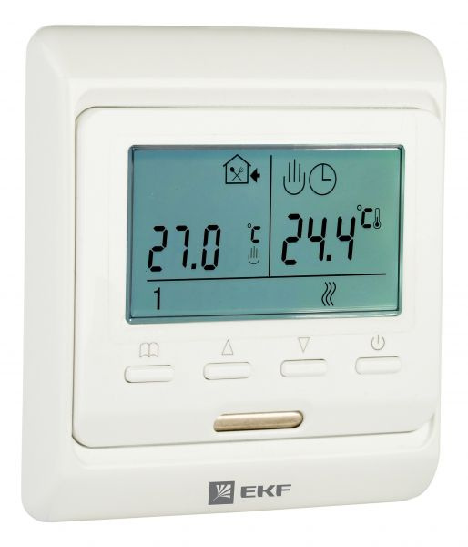 EKF PROxima Термостат для теплых полов электронный 16 A 230В с датчиком пола, EKF, арт.ett-1  #1