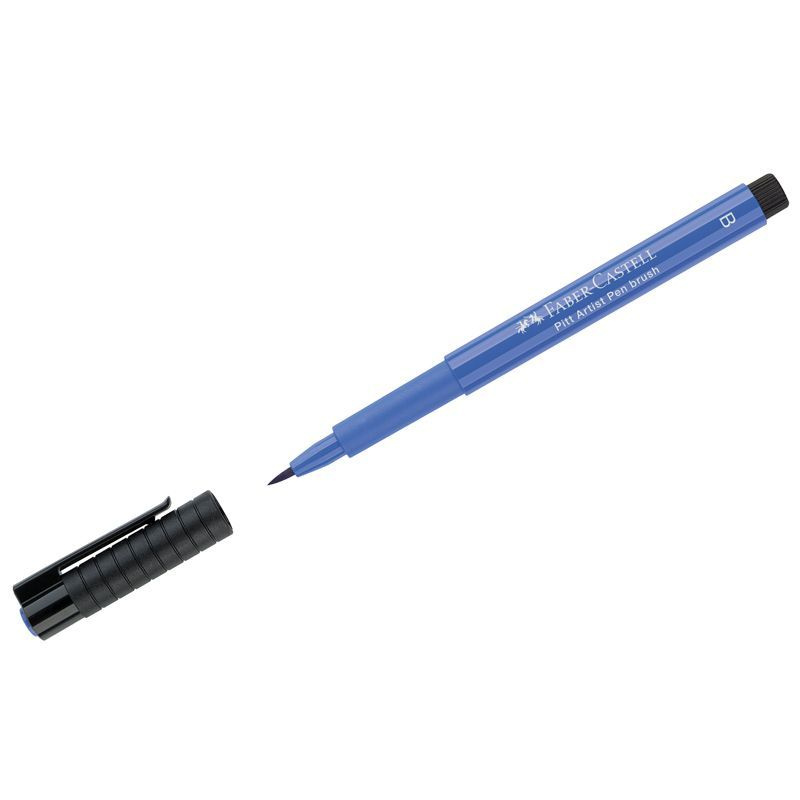 Ручка капиллярная Faber-Castell "Pitt Artist Pen Brush" цвет 143 синий кобальт, пишущий узел "кисть" #1