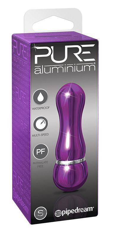 Фиолетовый алюминиевый вибратор PURPLE SMALL - 7,5 см. #1