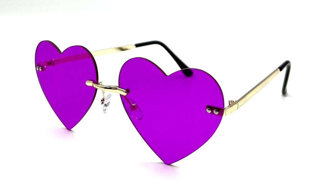 Очки сердце фиолетовые #1
