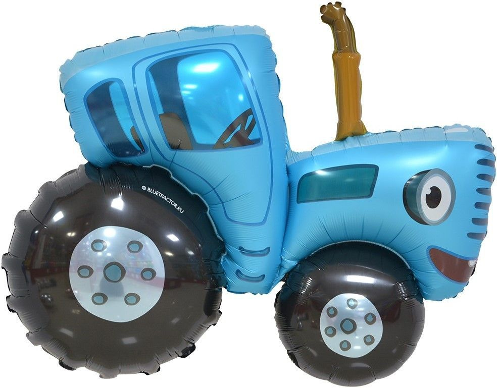 Воздушный шар (42''/107 см) Фигура, Синий трактор, 1 шт. в уп. #1