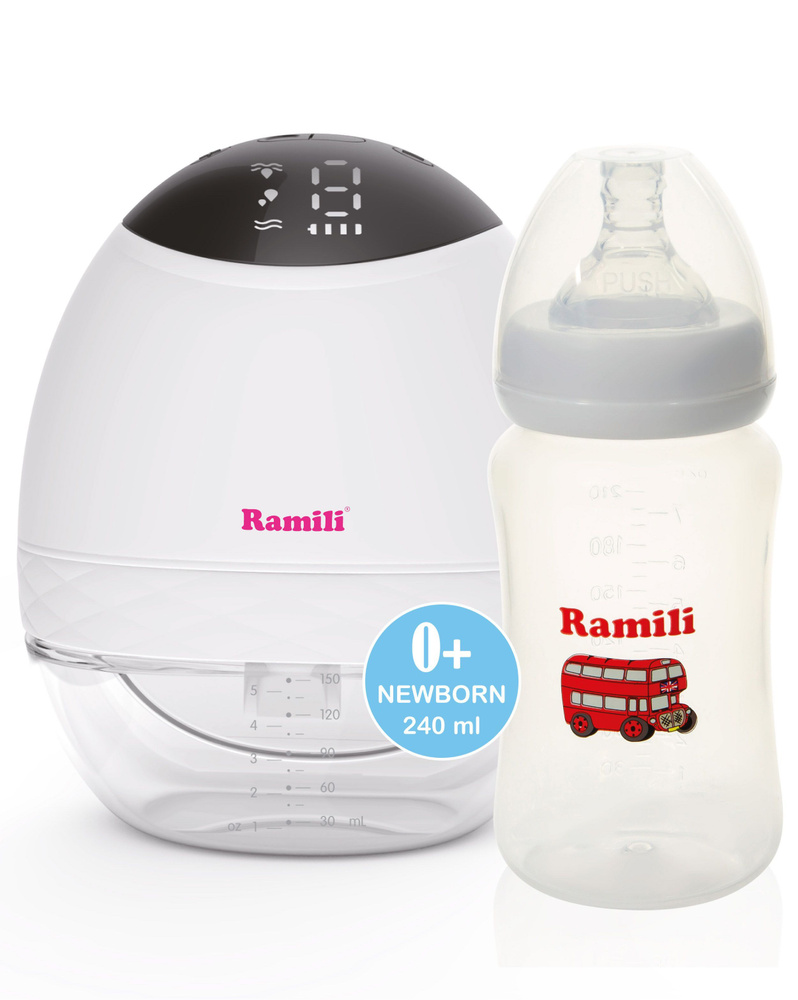 Двухфазный электрический молокоотсос Ramili SE500 с бутылочкой 240ML (SE500240ML)  #1