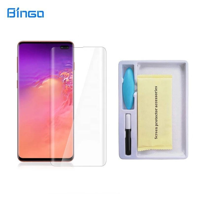 Защитное стекло ультрафиолетовая Bingo UV для Samsung S21 Ultra, PREMIUM, без рамки  #1