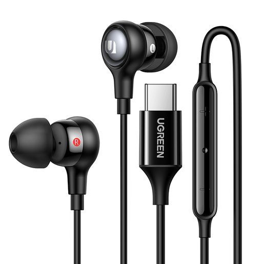 Наушники проводные UGREEN EP103 (30638) In-Ear Earphones with Type-C Connector. Цвет: черный  #1