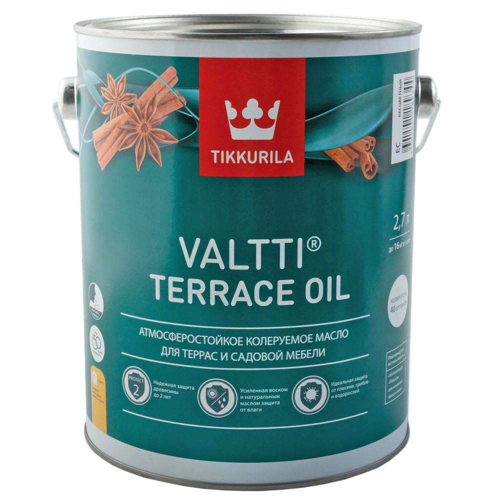 Масло для дерева Tikkurila для террас TIKKURILA VALTTI TERRACE OIL EC ...