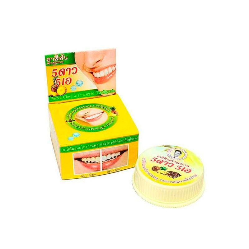 5 Star Cosmetic Зубная паста травяная с экстрактом Ананаса 25 г  #1