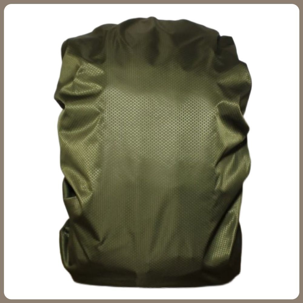 Чехол на рюкзак туристический походный защитный водонепроницаемый / Хаки  #1