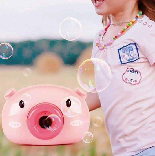 Генератор мыльных пузырей-фотоаппарат детский "Поросёнок"  #1